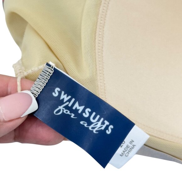 Swimsuits For All Multicolor Striped Tankini Top With Built-In Bra Size 26 - Picture 3 of 10